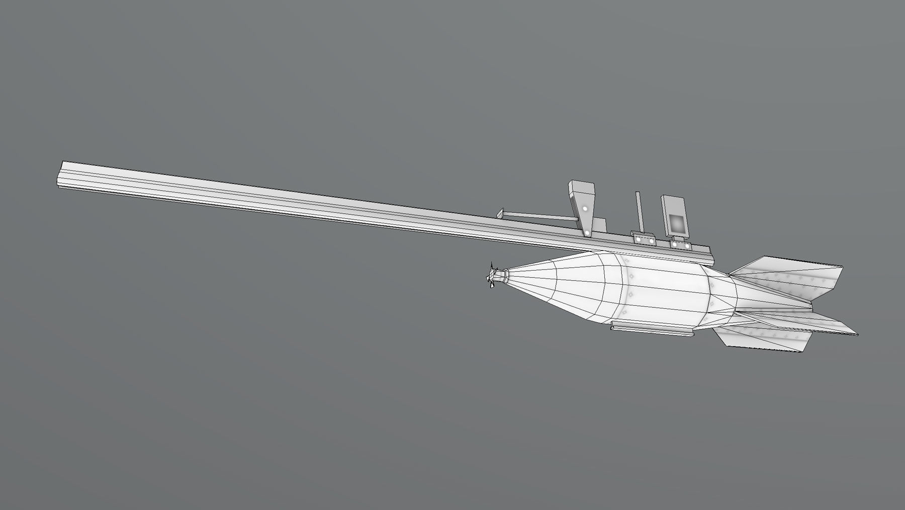 JP Rocket Type3 Mk28 Low-poly 3D model_14