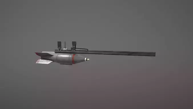 JP Rocket Type3 Mk28 Low-poly 3D model