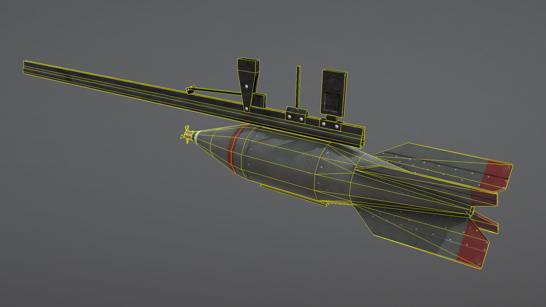 JP Rocket Type3 Mk28 Low-poly 3D model_11