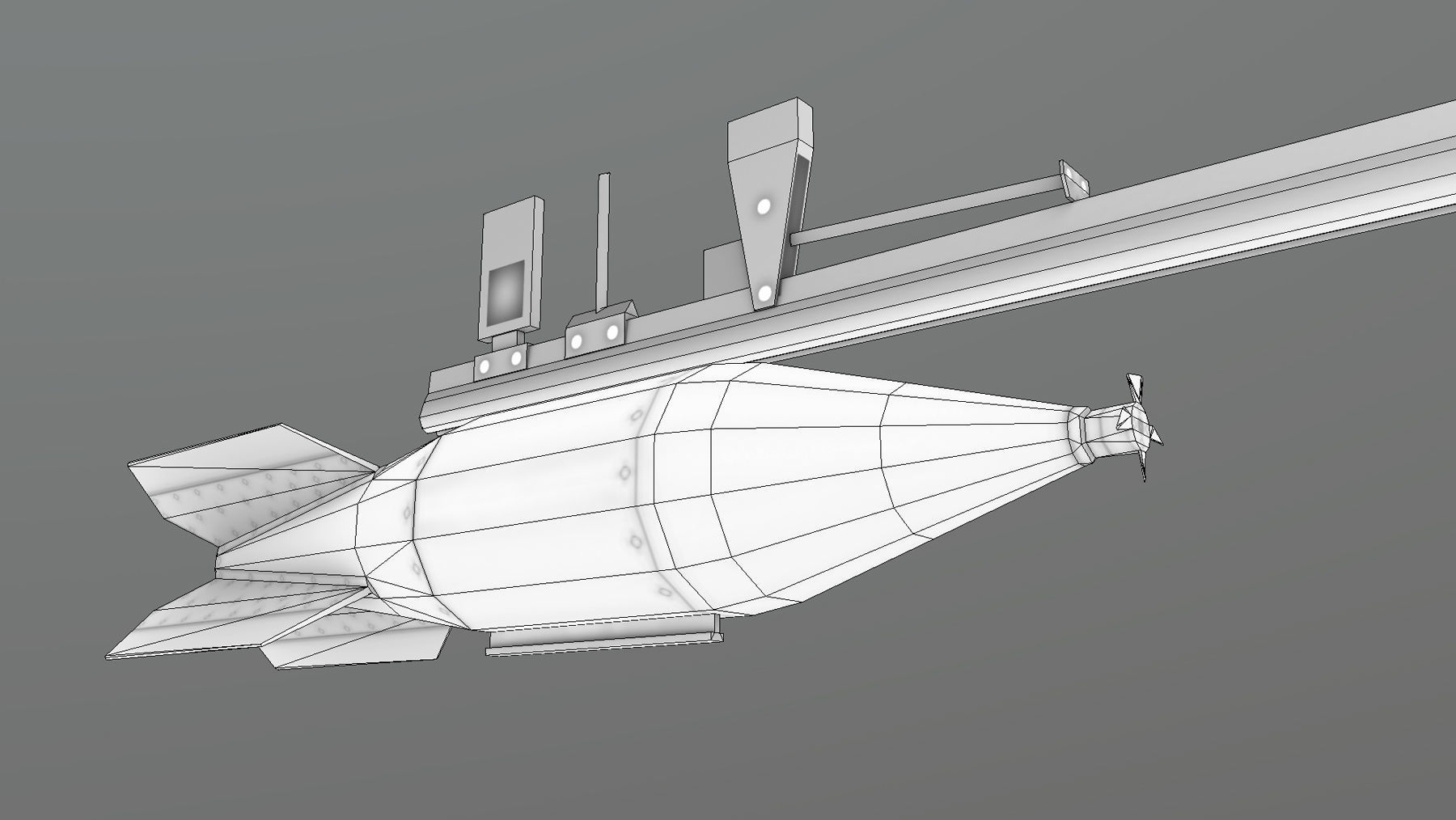 JP Rocket Type3 Mk28 Low-poly 3D model_15