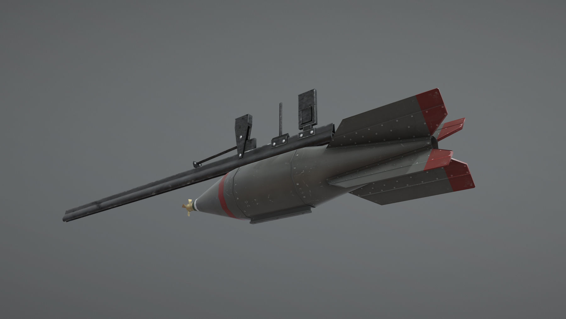 JP Rocket Type3 Mk28 Low-poly 3D model_4