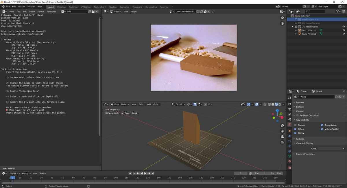 3D Printed Gnocchi Paddle 3D print model_7