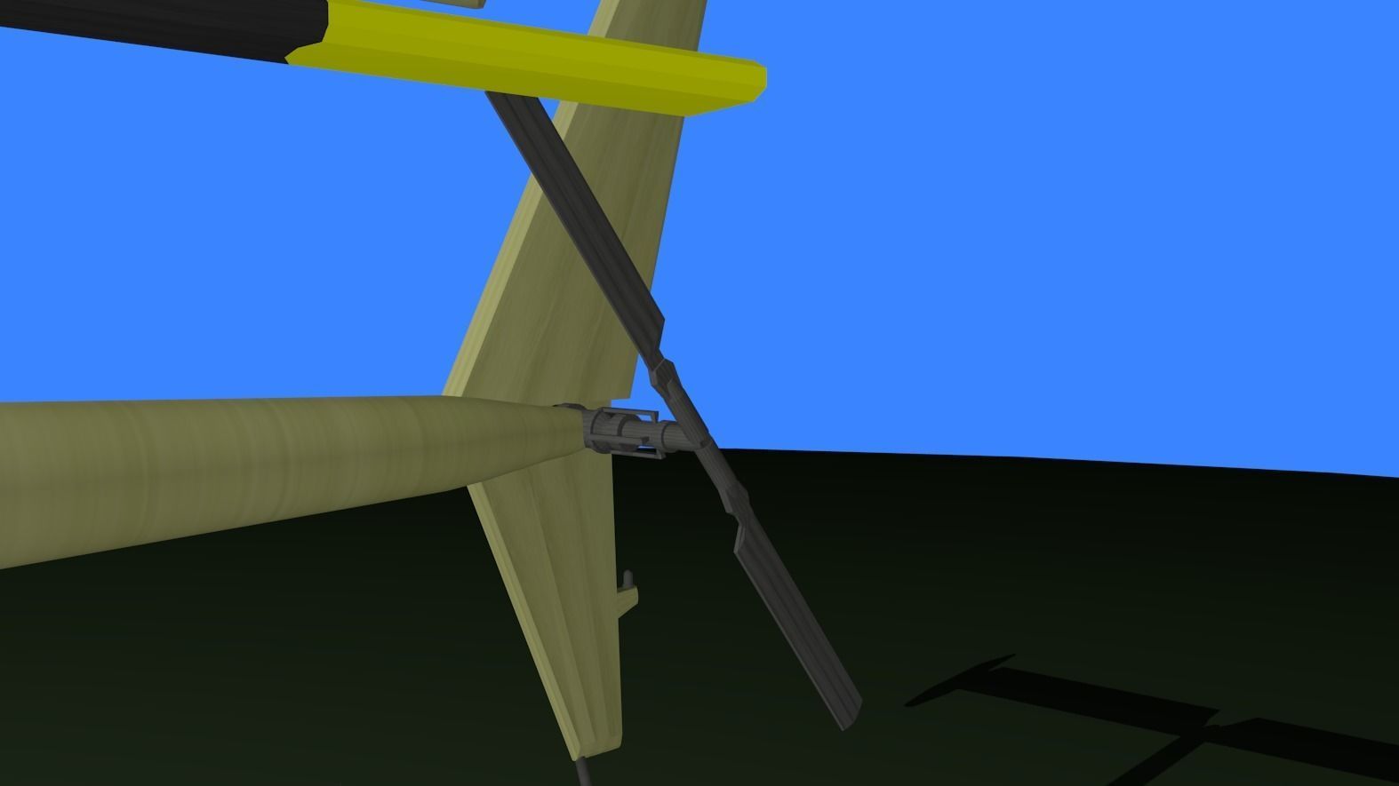 MH-6 military helicopter Low-poly 3D model_10