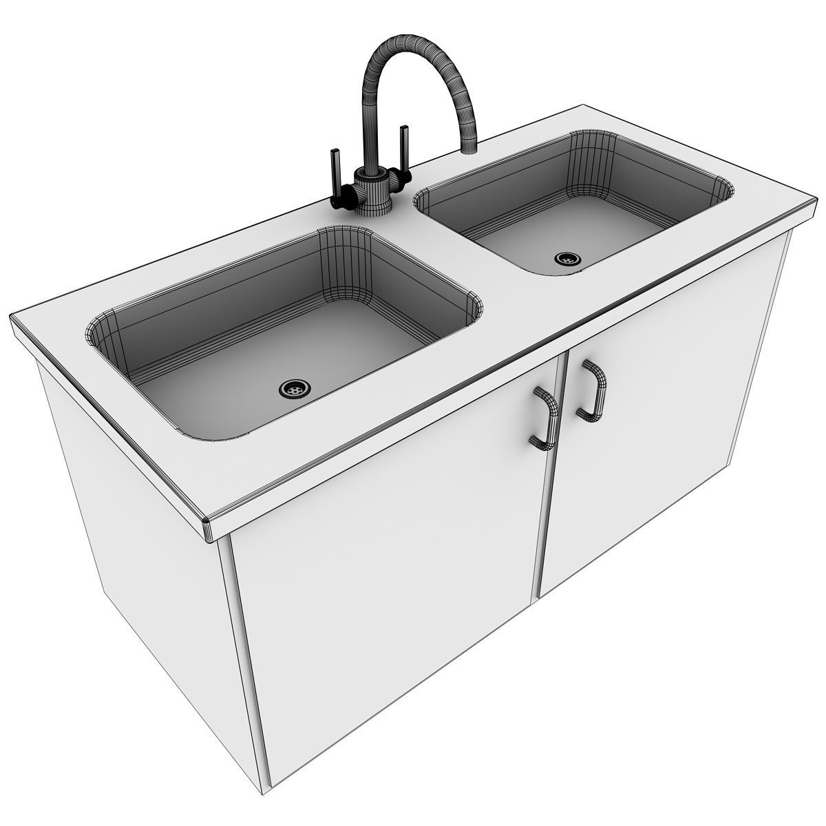 Commercial Sink 3D model_5