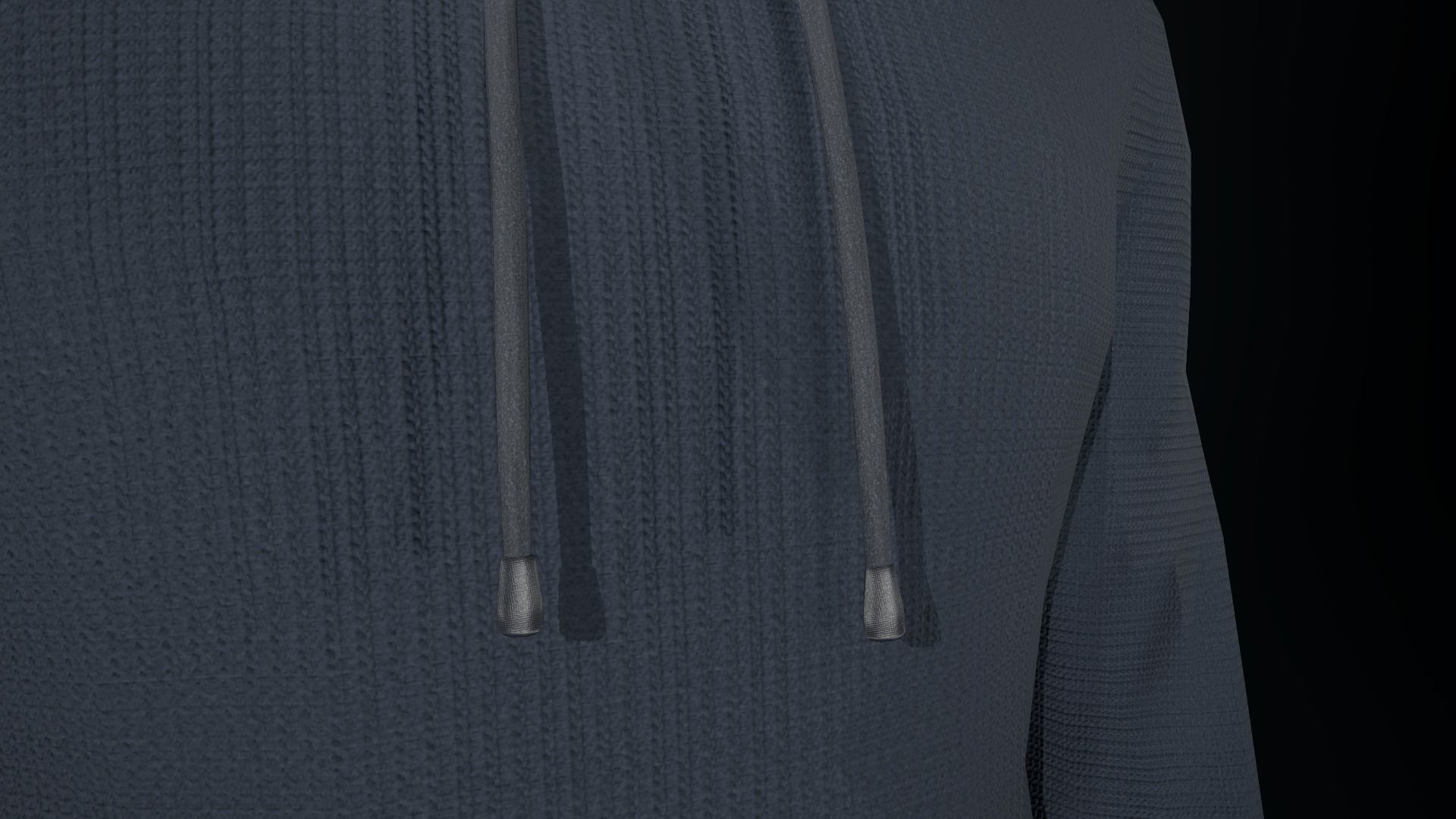 Blue Hoodie Low-poly 3D model_14