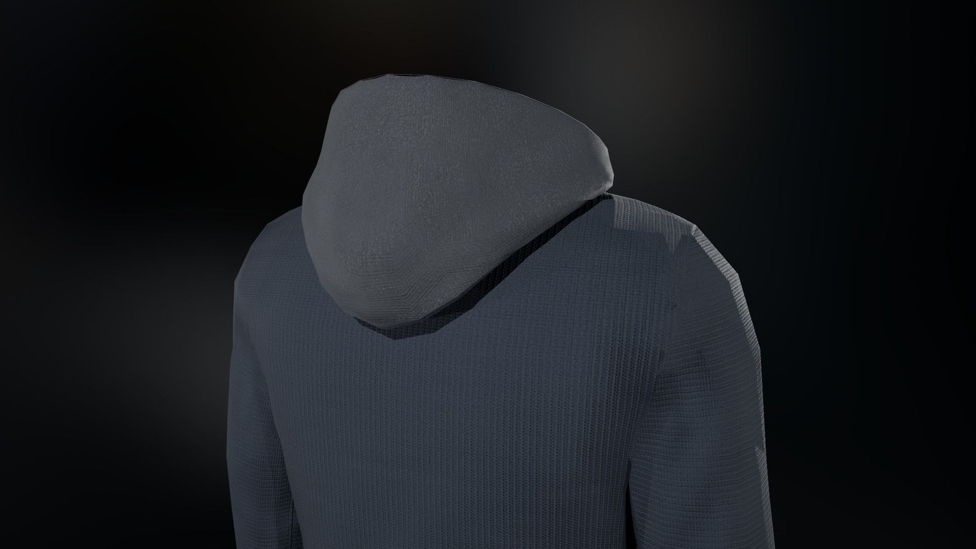 Blue Hoodie Low-poly 3D model_18