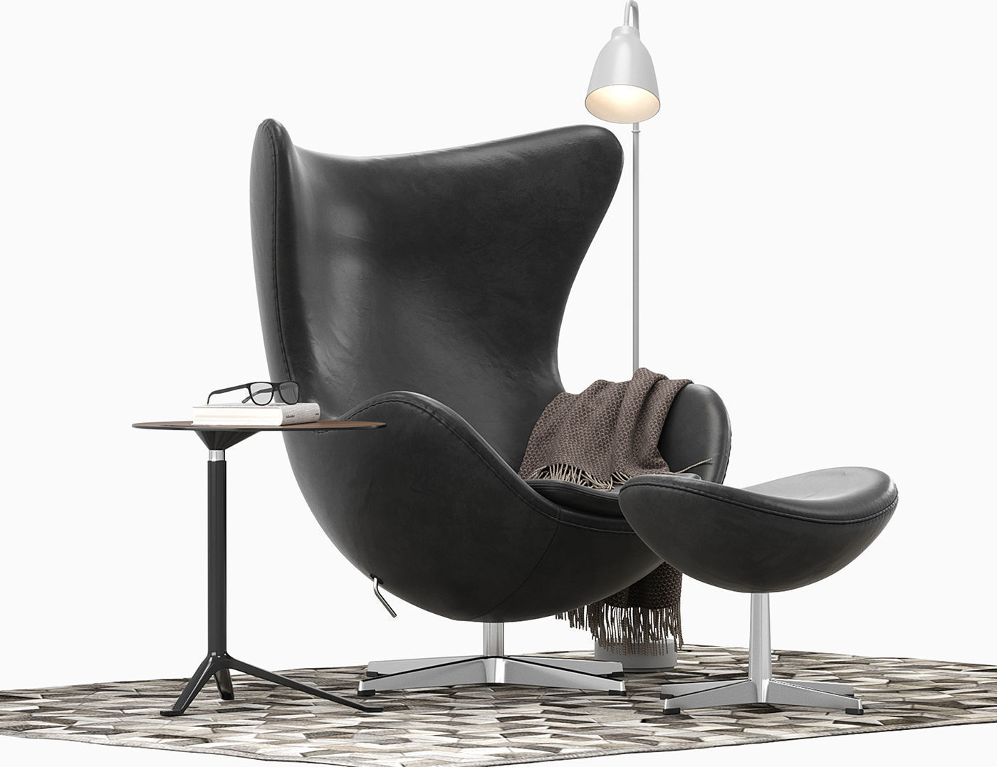 Egg lounge chair  3D model_1