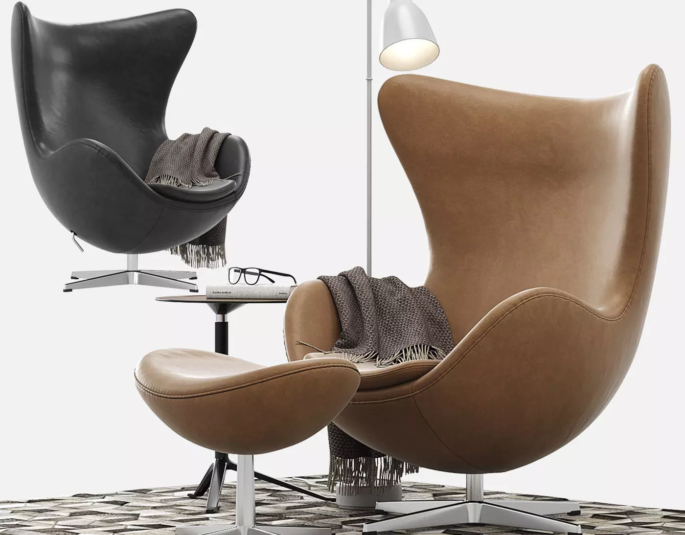 Egg lounge chair  3D model_0