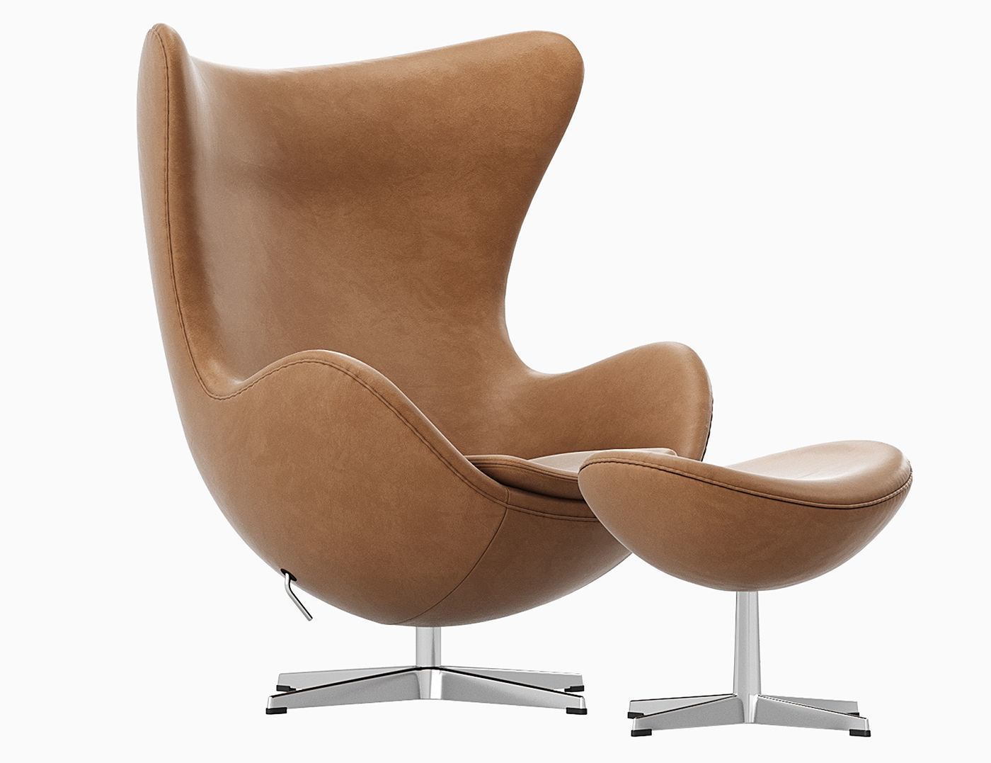 Egg lounge chair  3D model_3