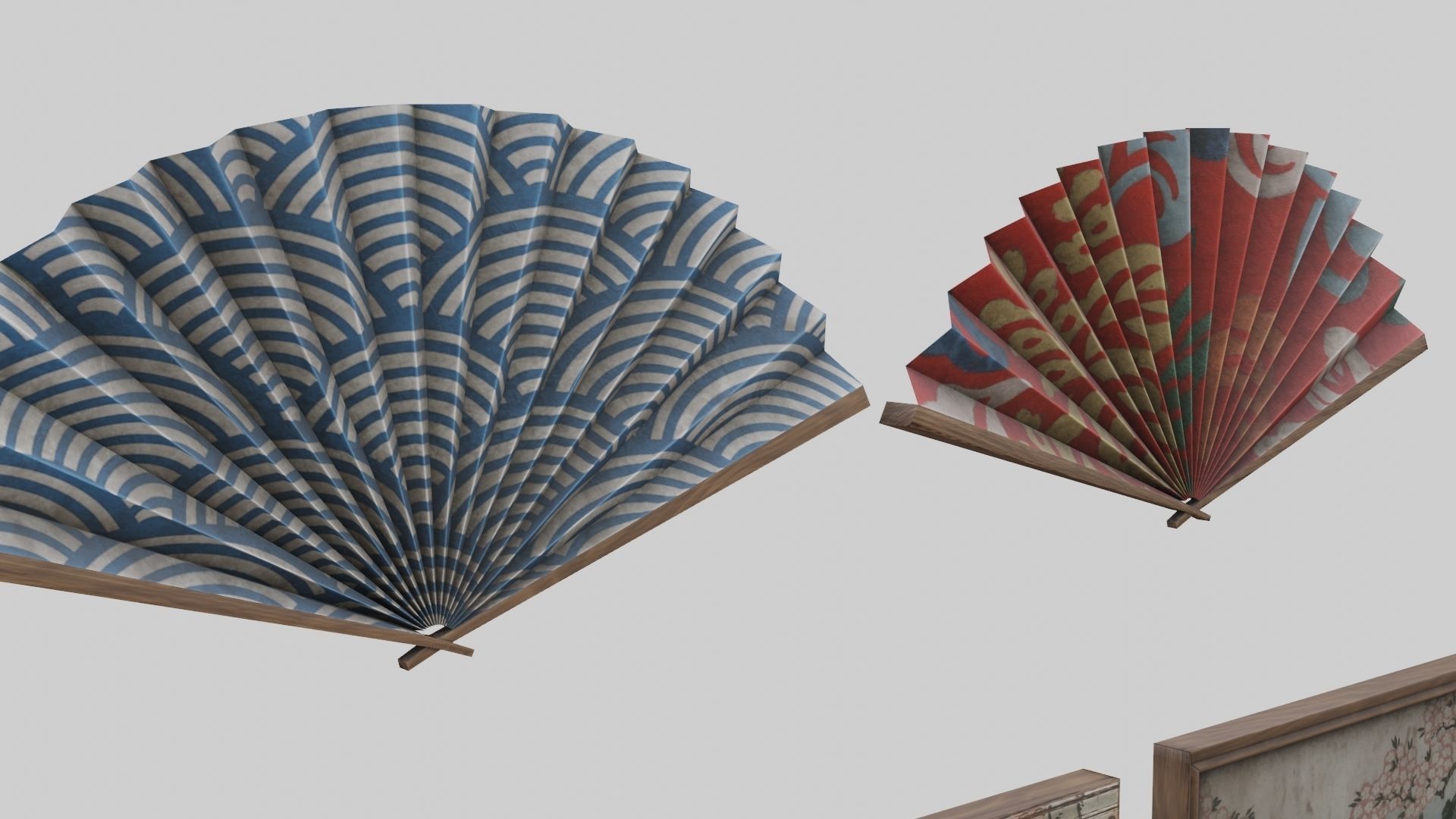 Low Poly Japanese Decoration Assets With PBR Materials Low-poly 3D model_8