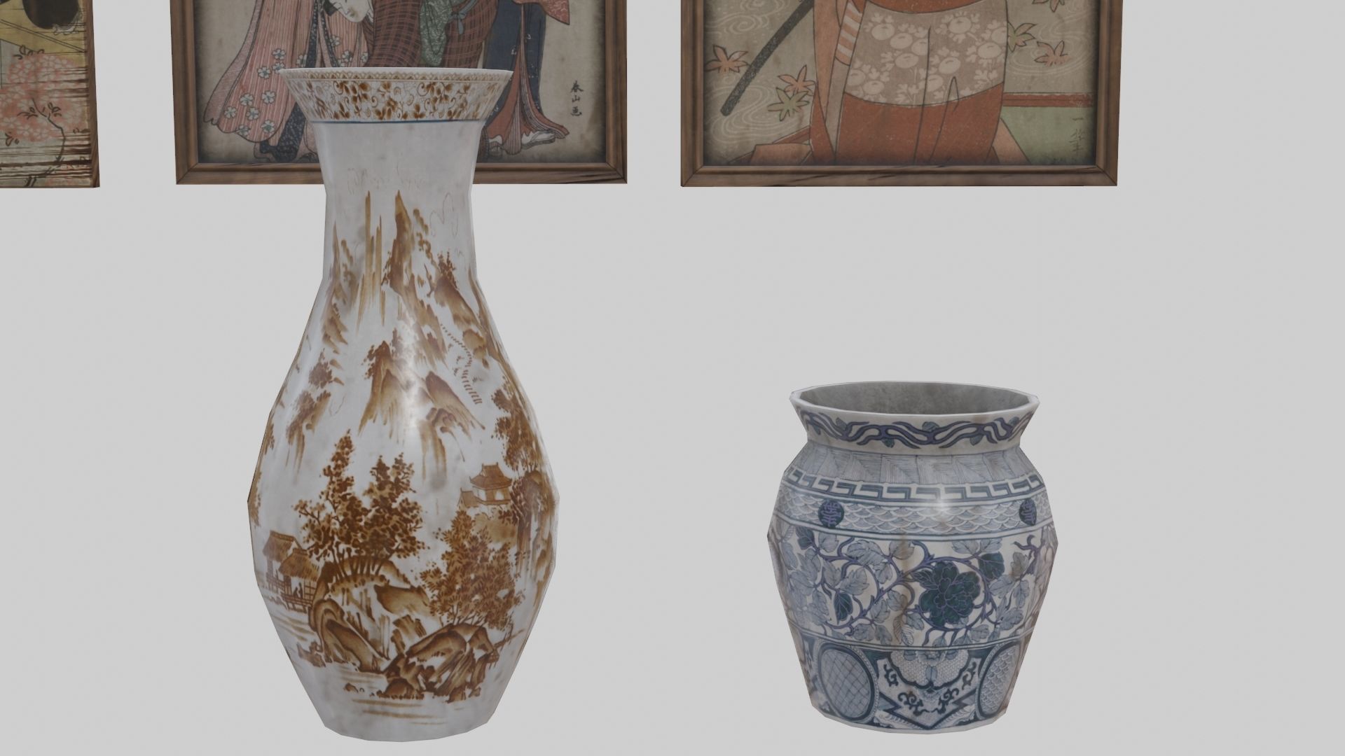 Low Poly Japanese Decoration Assets With PBR Materials Low-poly 3D model_5