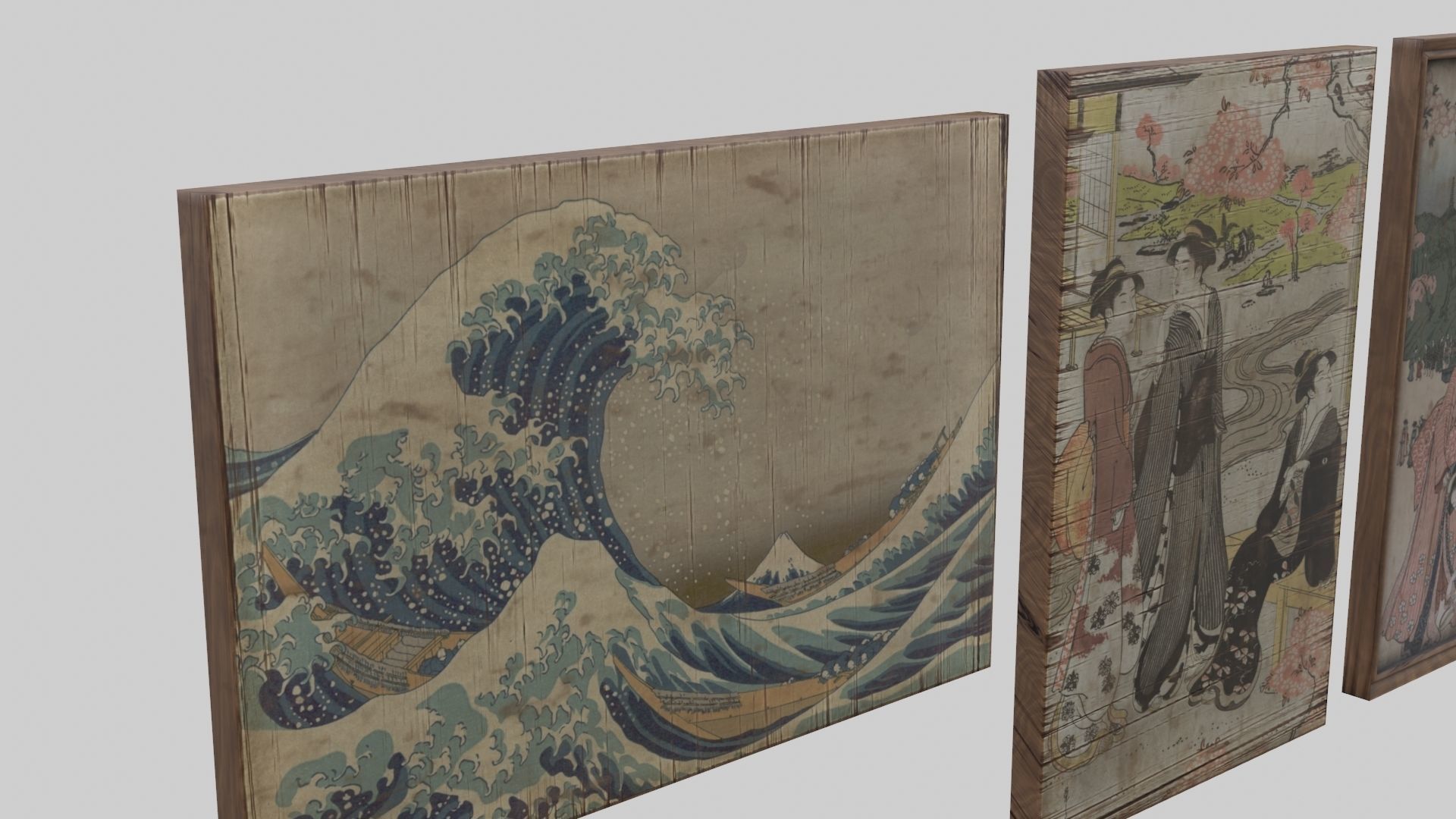 Low Poly Japanese Decoration Assets With PBR Materials Low-poly 3D model_6