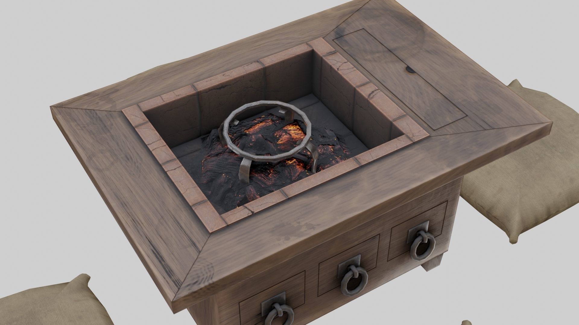 Low Poly Japanese Decoration Assets With PBR Materials Low-poly 3D model_3