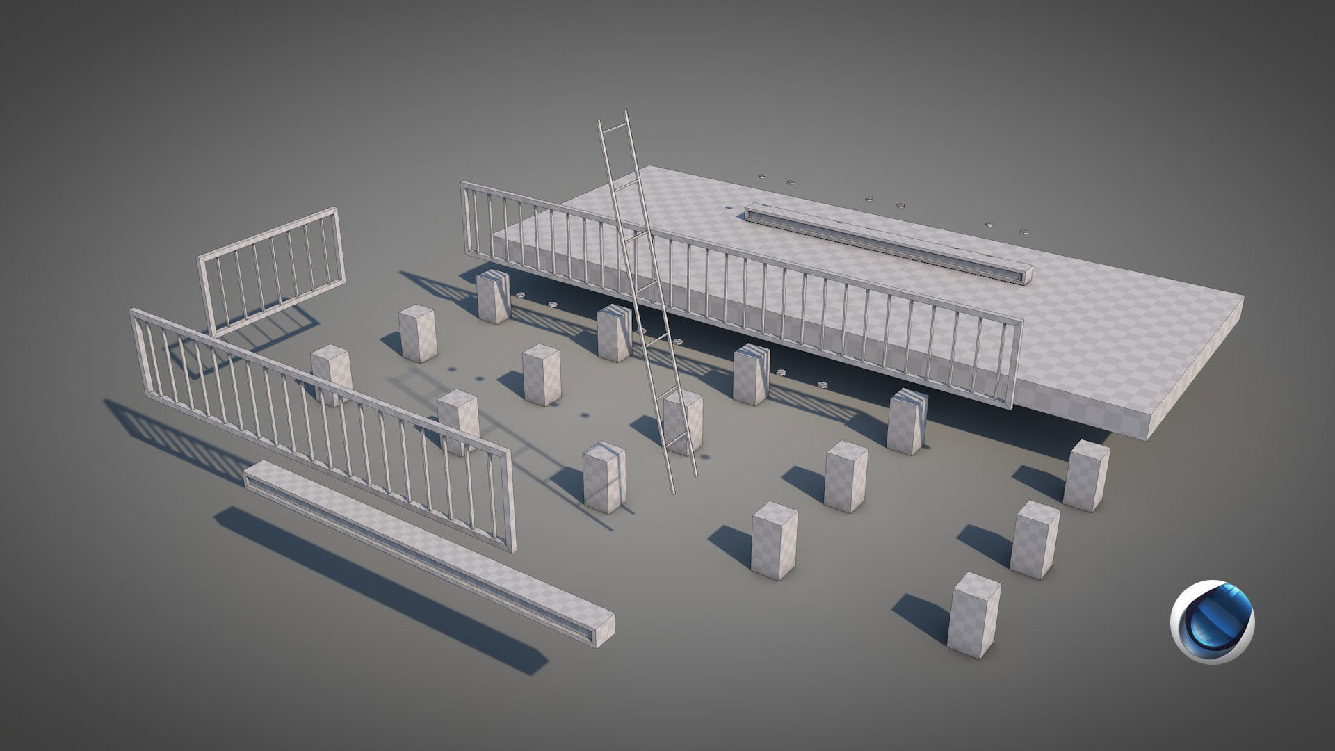 Rusty Oil Well LITE 3D model_17