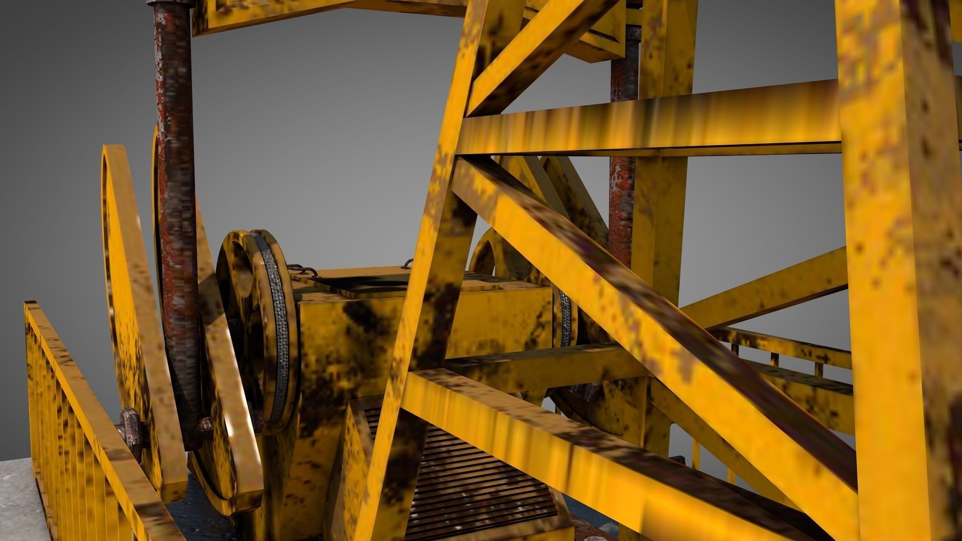 Rusty Oil Well LITE 3D model_7