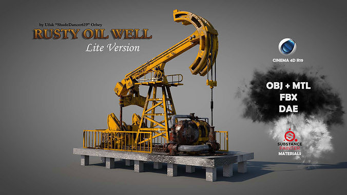 Rusty Oil Well LITE 3D model