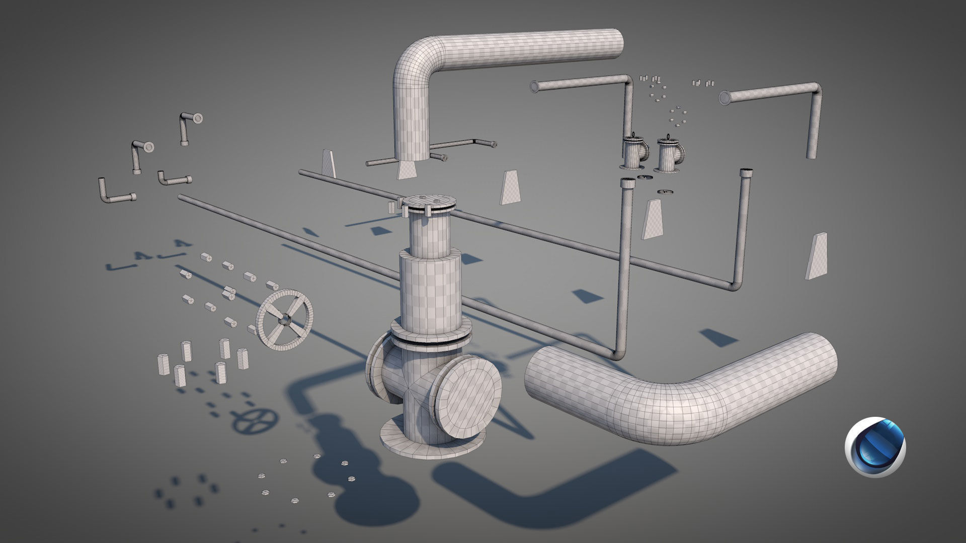 Rusty Oil Well LITE 3D model_20