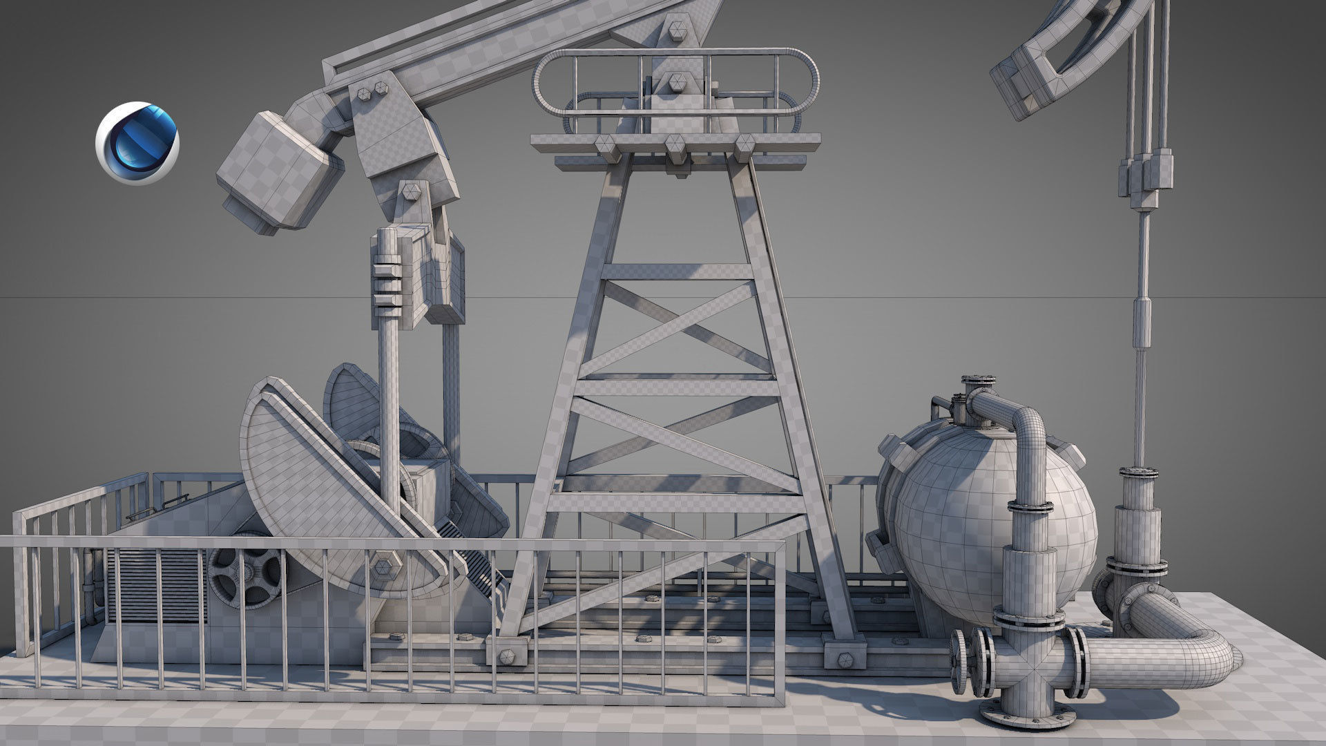 Rusty Oil Well LITE 3D model_16