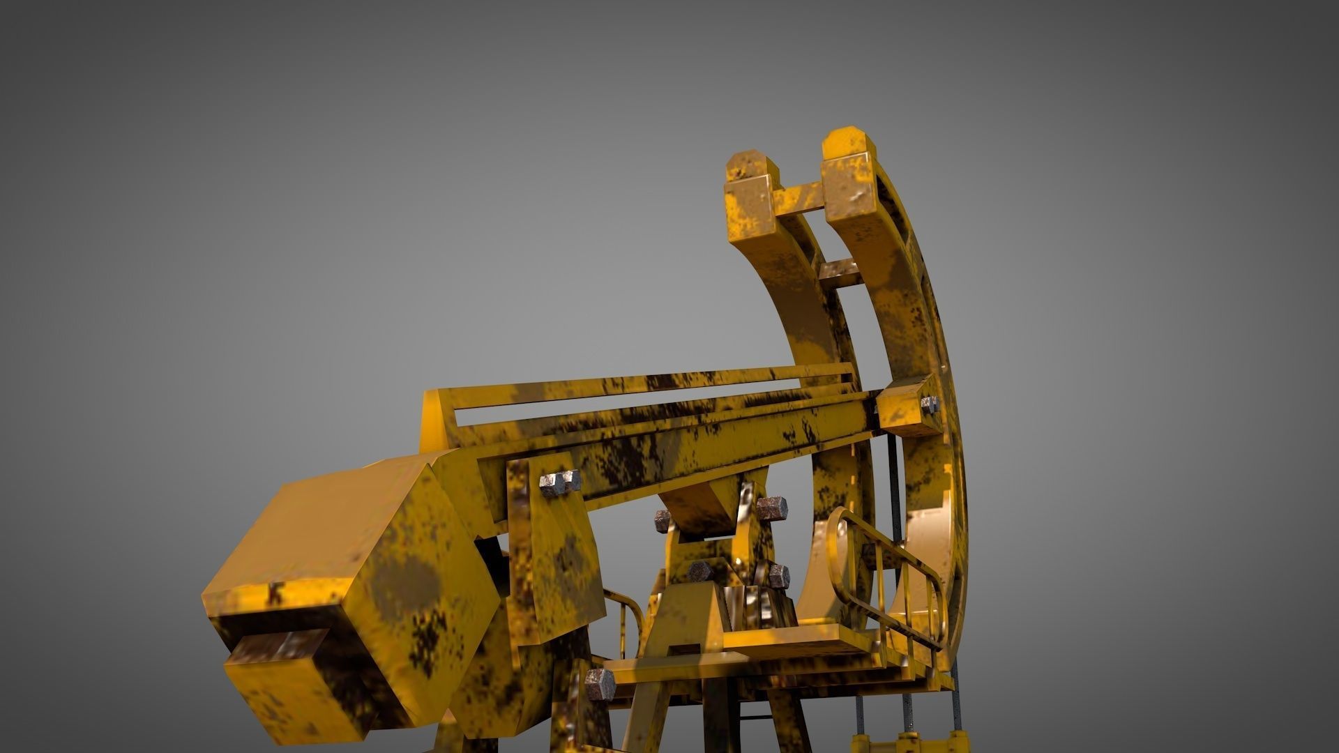 Rusty Oil Well LITE 3D model_8