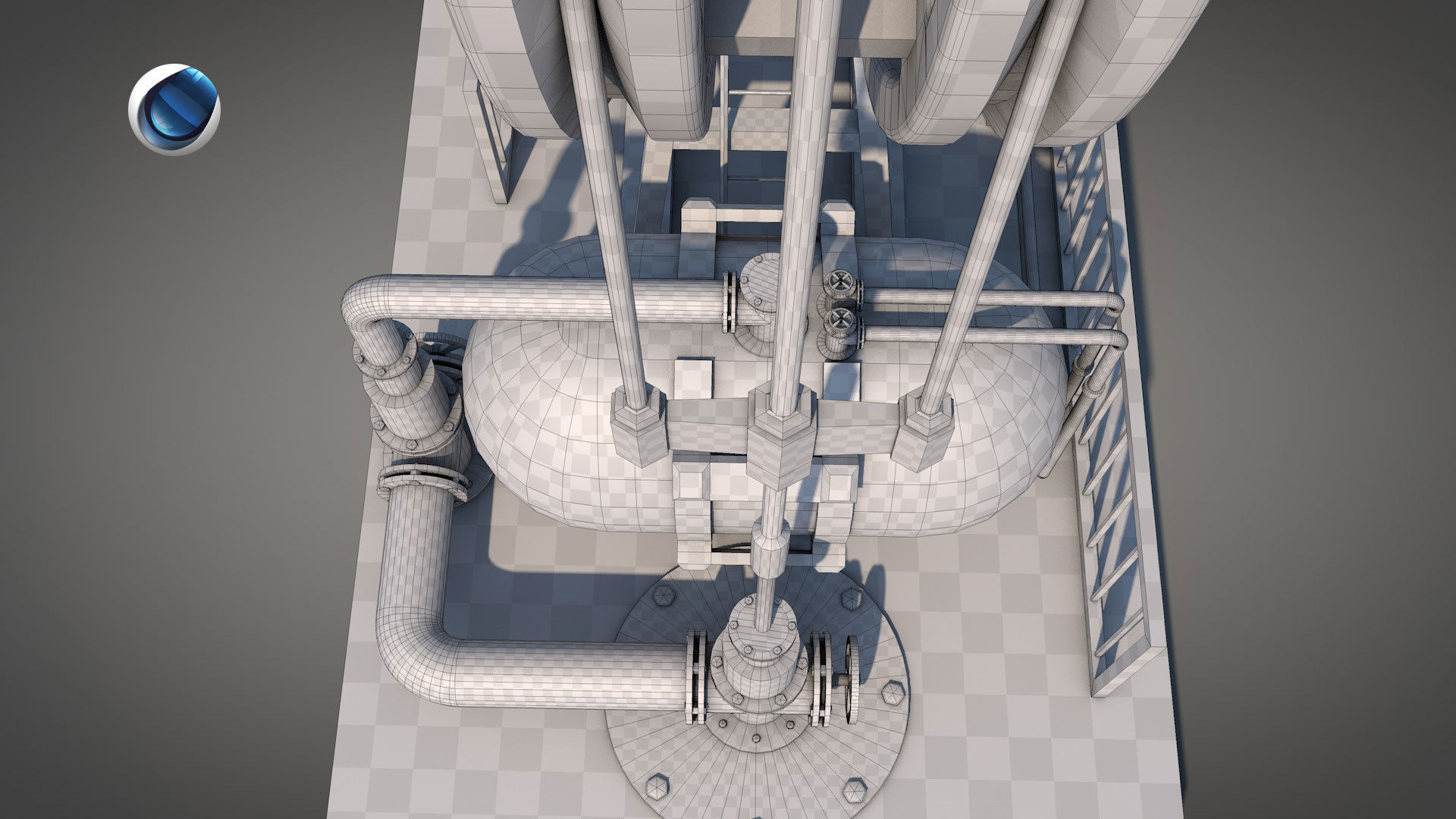 Rusty Oil Well LITE 3D model_10