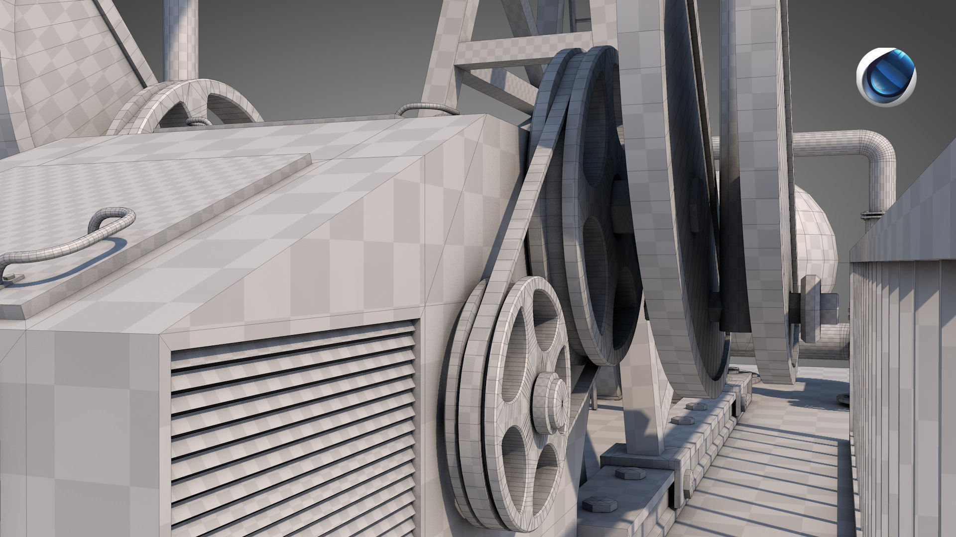 Rusty Oil Well LITE 3D model_11