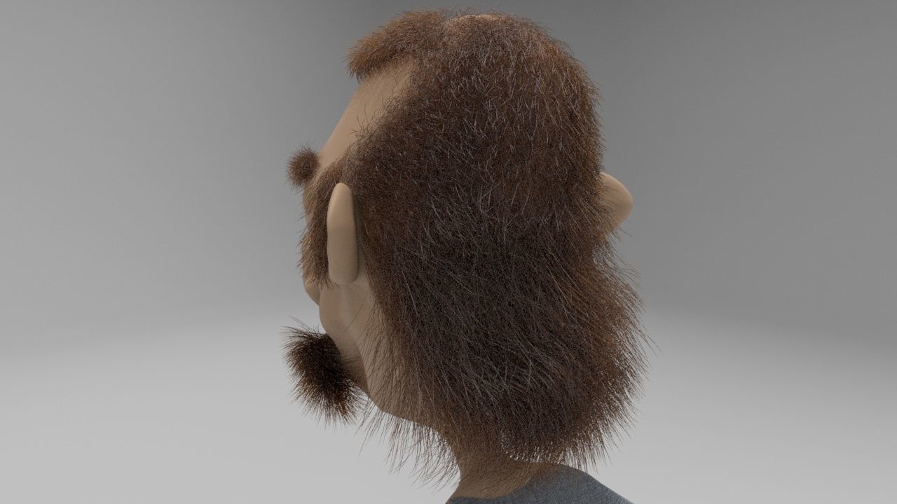 cowboy cartoon character 3D model_13