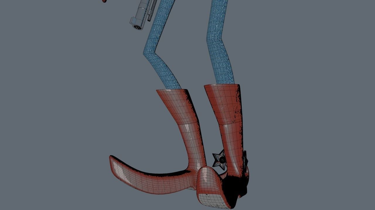 cowboy cartoon character 3D model_7