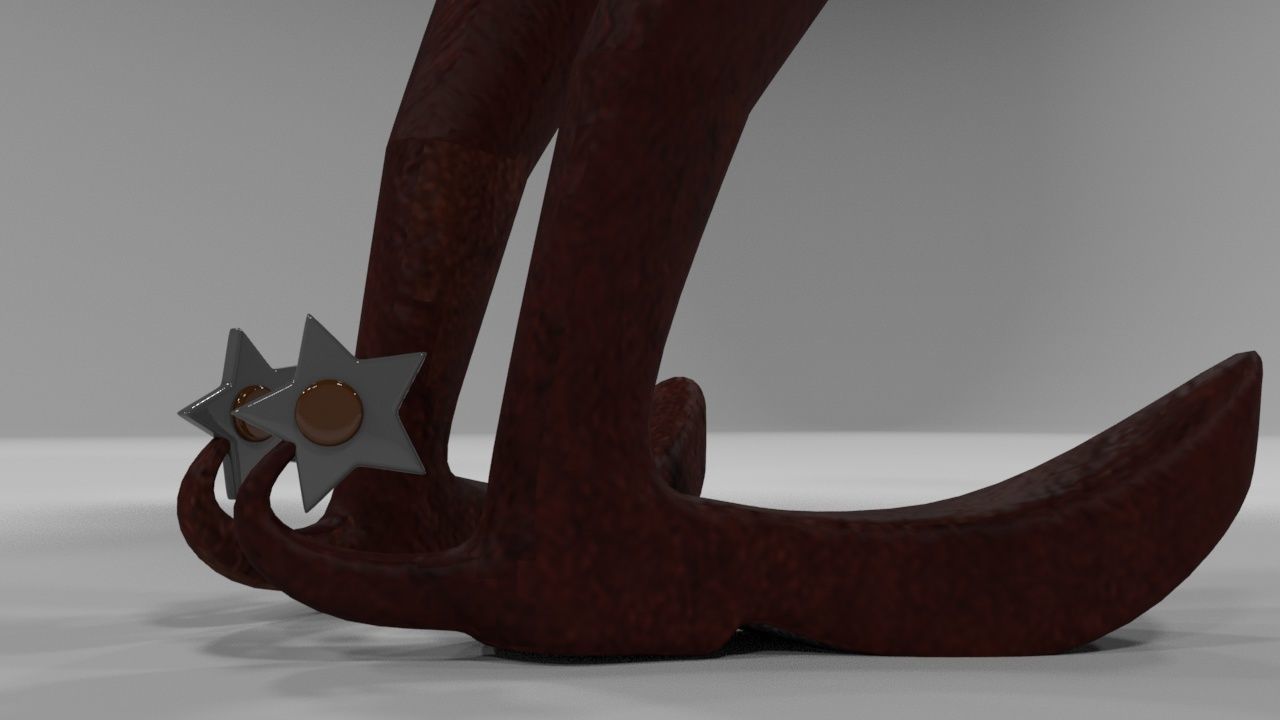 cowboy cartoon character 3D model_3