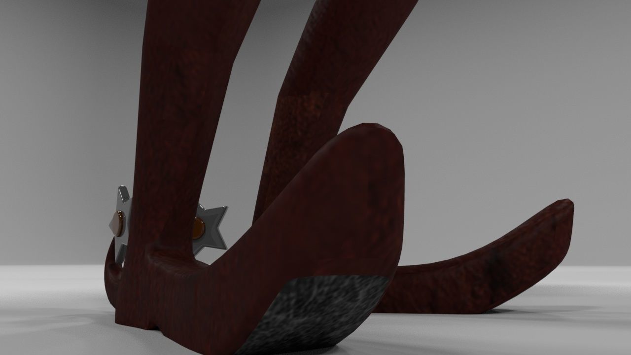 cowboy cartoon character 3D model_2