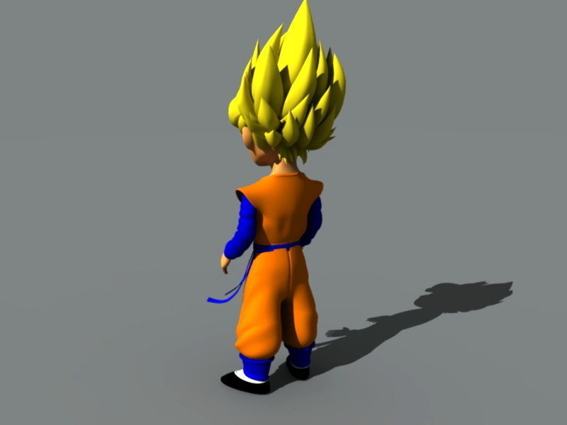 Son Goku 3D Anima Model 3D model_1