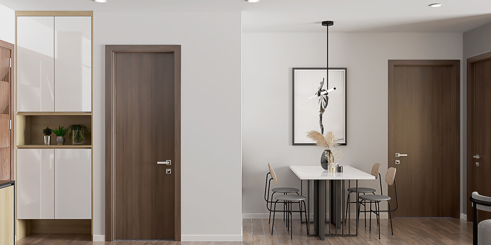 kitchen and living Area  3D model_4