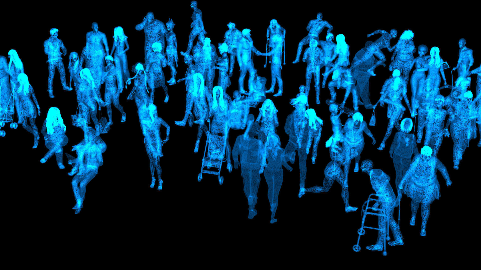 200 Low-Poly People Pack - Crowd Low-poly 3D model_4