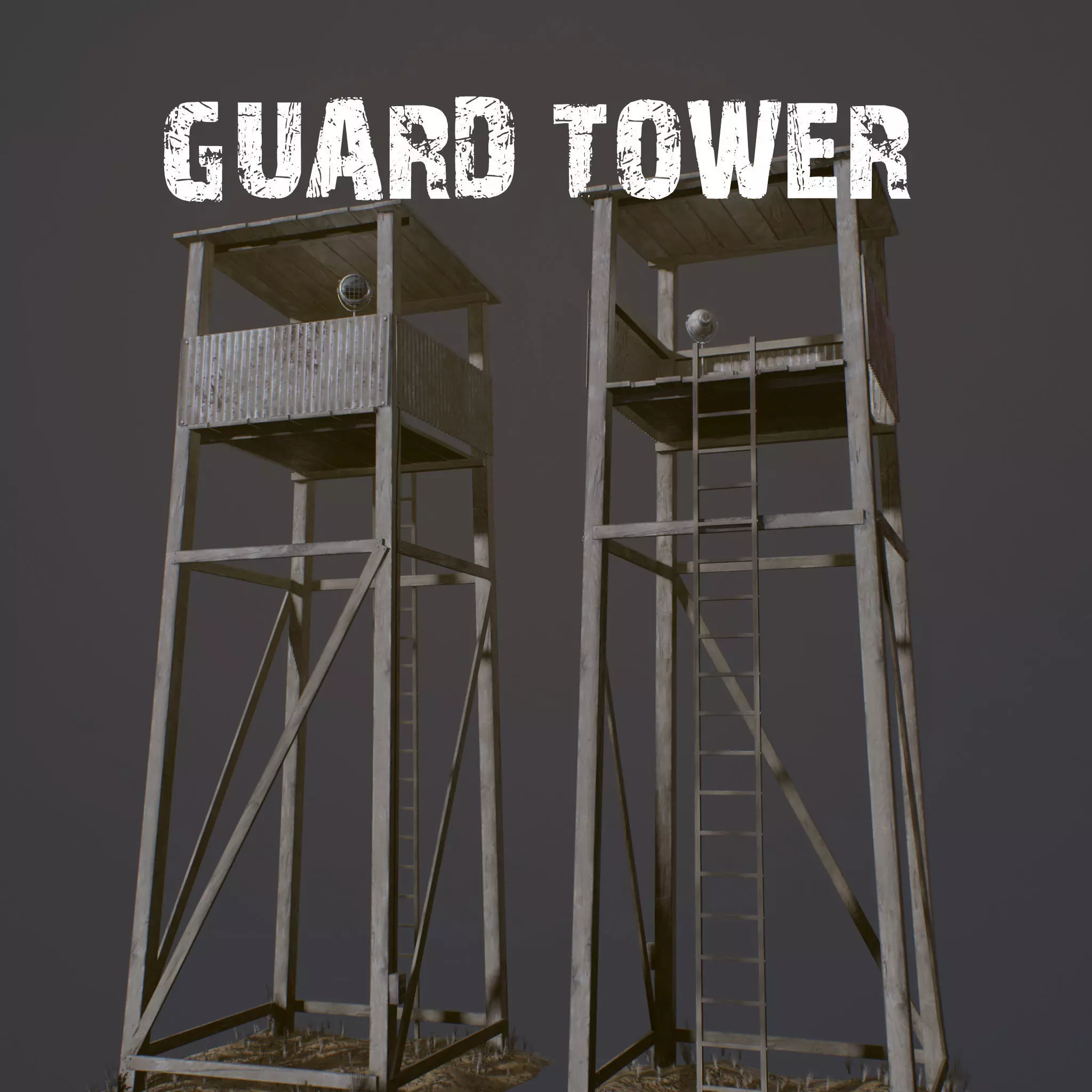 Guard Tower Low-poly 3D model