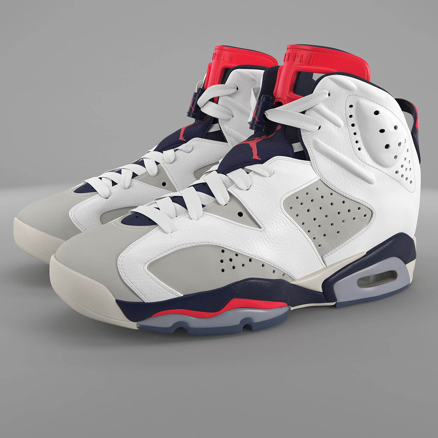 Jordan 6 Retro Tinker PBR Ready Low-poly 3D model_1