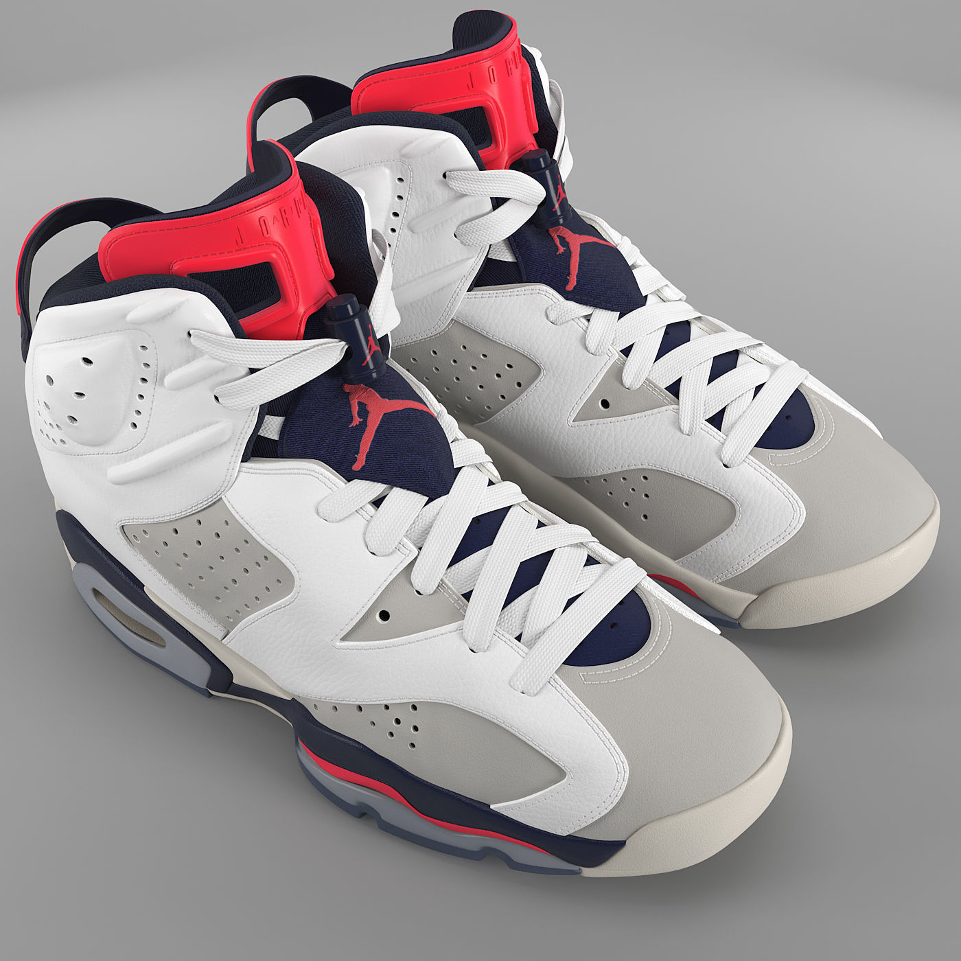 Jordan 6 Retro Tinker PBR Ready Low-poly 3D model_4