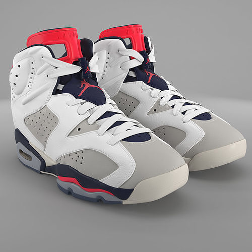 Jordan 6 Retro Tinker PBR Ready Low-poly 3D model