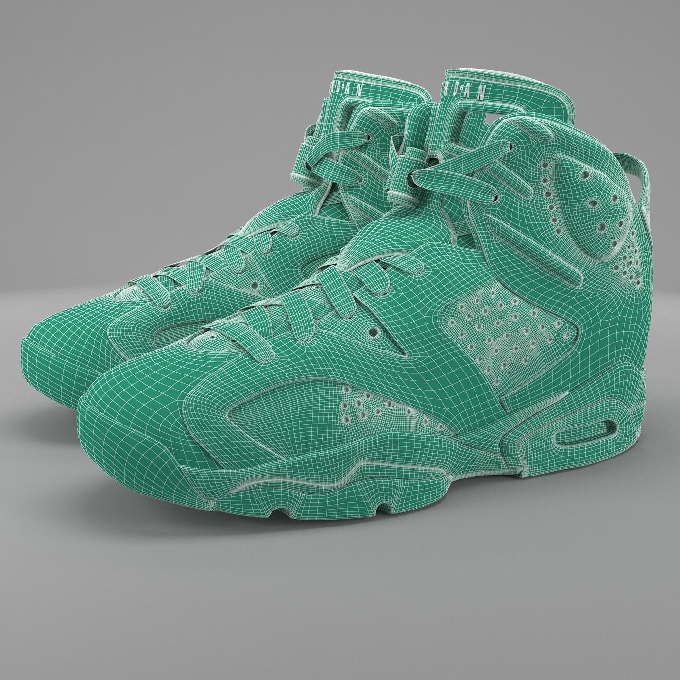 Jordan 6 Retro Tinker PBR Ready Low-poly 3D model_6