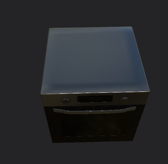 Oven Low-poly 3D model Low-poly 3D model electric with knob Low-poly 3D model_8