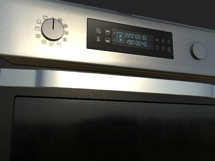 Oven Low-poly 3D model Low-poly 3D model electric with knob Low-poly 3D model_7