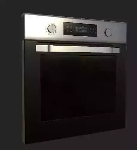 Oven Low-poly 3D model Low-poly 3D model electric with knob