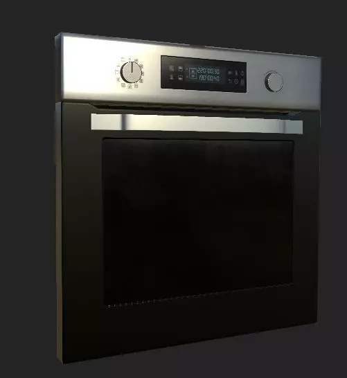 Oven Low-poly 3D model Low-poly 3D model electric with knob Low-poly 3D model_0
