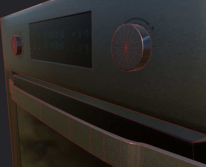 Oven Low-poly 3D model Low-poly 3D model electric with knob Low-poly 3D model_10