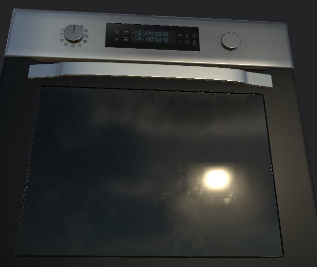 Oven Low-poly 3D model Low-poly 3D model electric with knob Low-poly 3D model_9