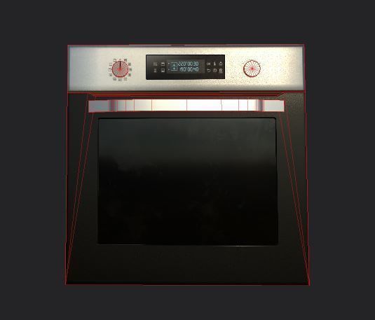 Oven Low-poly 3D model Low-poly 3D model electric with knob Low-poly 3D model_2