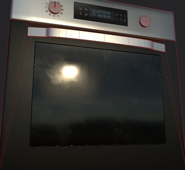 Oven Low-poly 3D model Low-poly 3D model electric with knob Low-poly 3D model_5