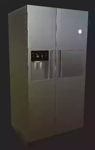 fridge refrigerator Low-poly 3D model 