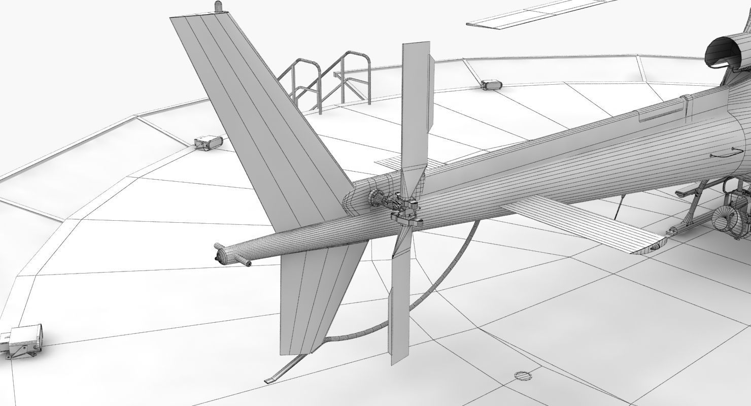 AS-350  US Customs and Border Protection Low-poly 3D model_20