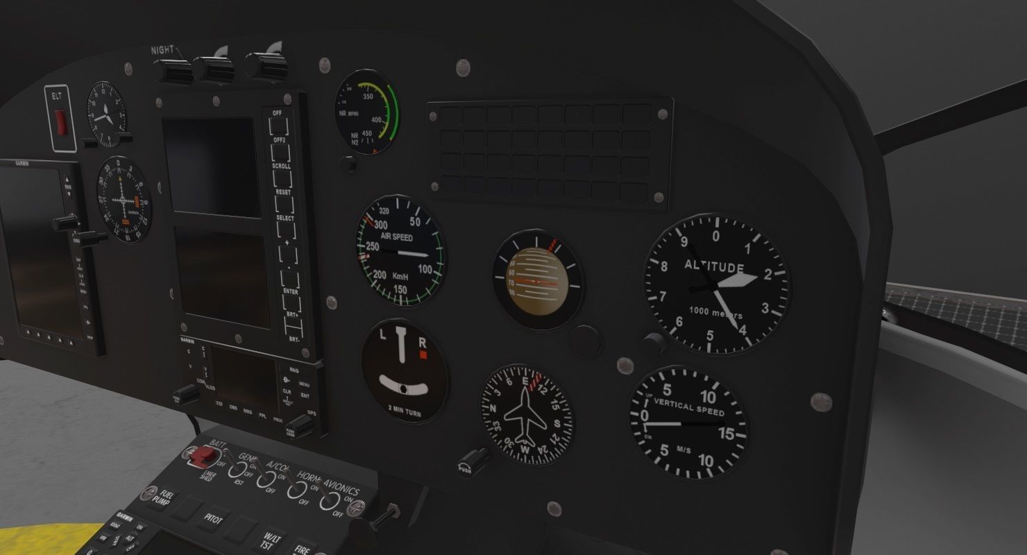 AS-350  US Customs and Border Protection Low-poly 3D model_12