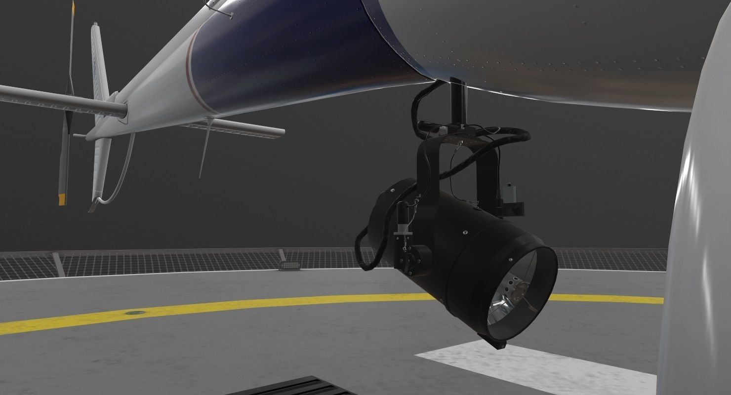 AS-350  US Customs and Border Protection Low-poly 3D model_8