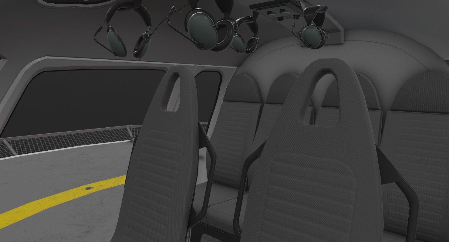 AS-350  US Customs and Border Protection Low-poly 3D model_11